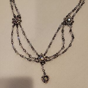 Elegant Silver and Crystal Necklace